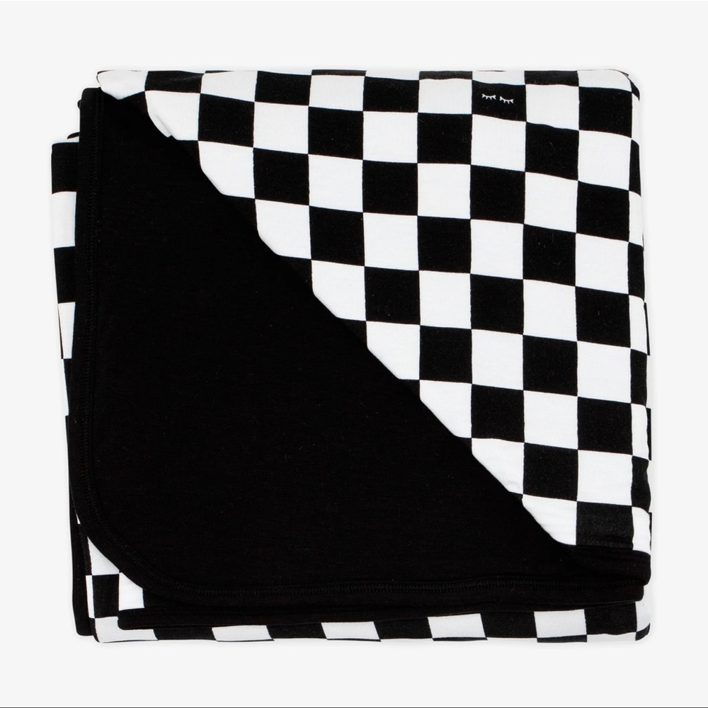 🏁 Little Sleepies Cool Checks Large Bamboo Cloud Blanket Limited Edition NEW - Picture 3 of 6